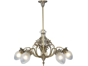 LYON 5 - Handmade brass chandelier _ Patinas Lighting